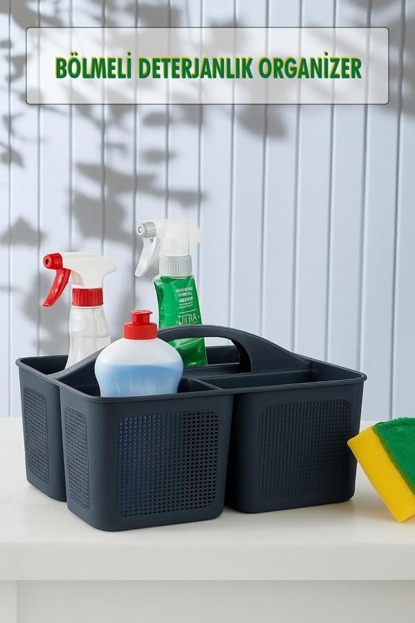 Bölmeli Deterjanlık Organizer Füme - Image 1