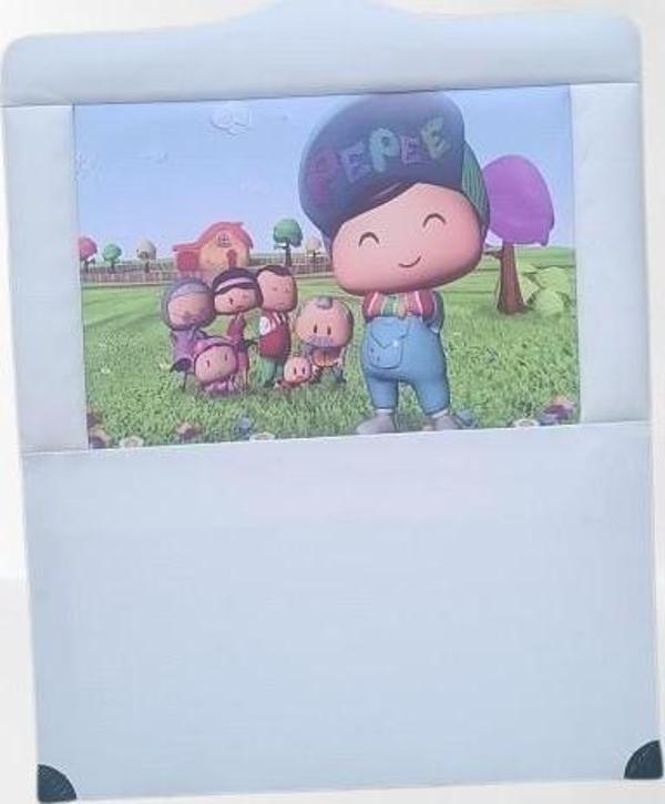 Başlık DK Tek Kişilik 90'lık  PEPE Model Suni Deri beyaz Kumaş El Yapım - Image 1