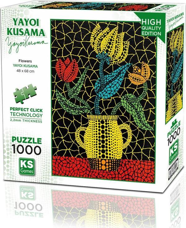 Ks Games Puzzle 1000 Parça Yayoi Kusama Flowers - Image 1