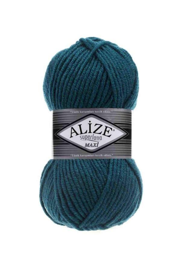 Alize Süperlana Maxi Kalın El Örgü Ipi 212 Petrol - Image 1