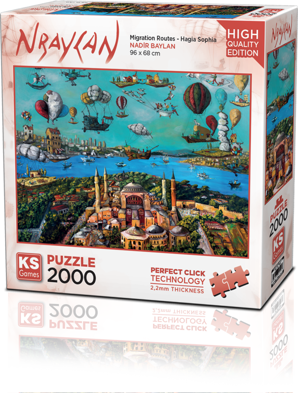 Ks Games Puzzle 2000 Parça Nbaylan Migration Routes-Hagia Sophia - Image 1