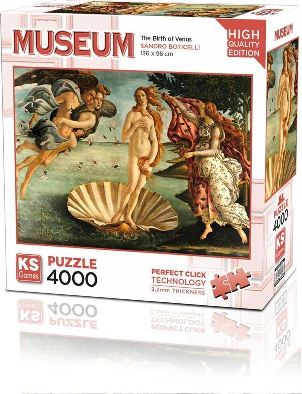 Ks Games Puzzle 4000 Parça Museum The Birth of Venus - Image 1