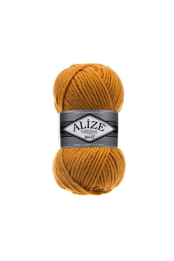 Alize Süperlana Maxi Kalın El Örgü Ipi 02 Safran - Image 1