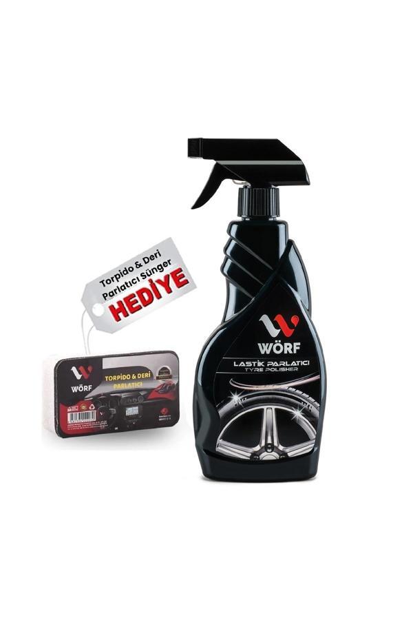 Wörf Lastik Parlatıcı 500 Ml & Parlatıcı Sünger - Image 1