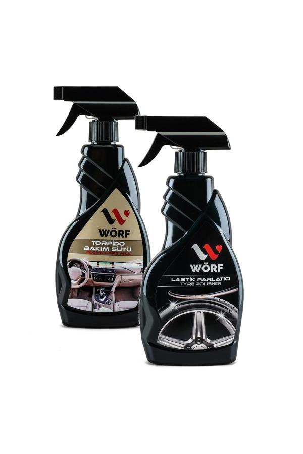 Wörf 2'Li Oto Bakım Seti - Torpido Konsol Bakım Sütü Ve Lastik Parlatıcı - Image 1