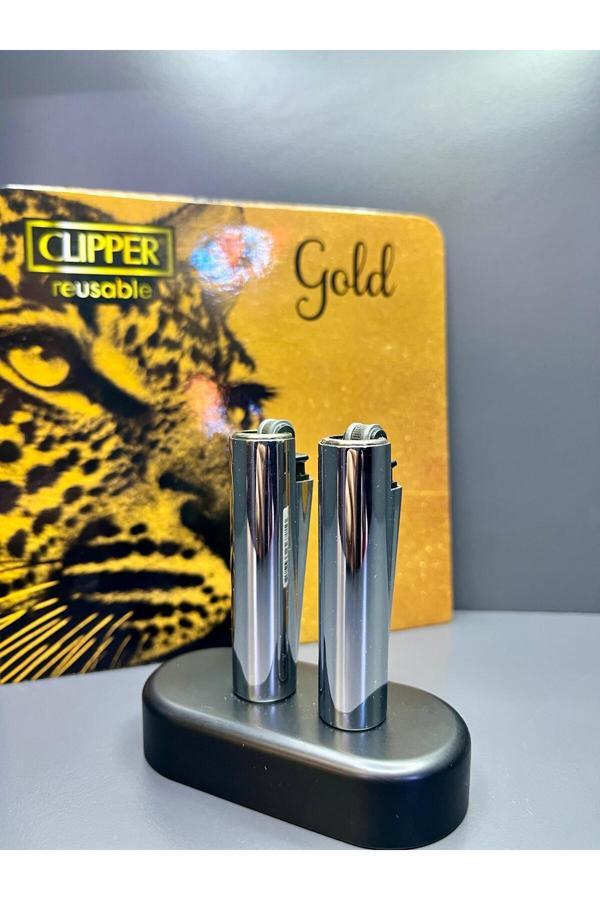 Clipper Orijinal Metal Kılıflı Taşlı Ve Gazlı 2 Adet Clipper Çakmak - Image 1