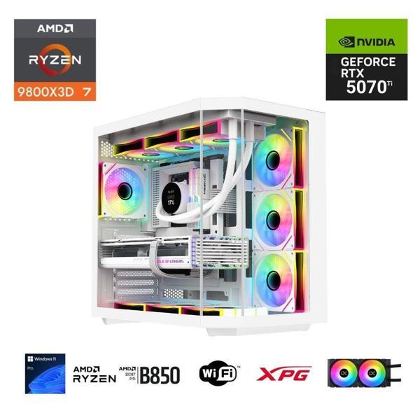 ETERNAL POWER  RYZEN 7 9800X3D 32GB DDR5 1TB M.2  RTX 5070Tİ B850 WIFI 750W 240M - Image 1