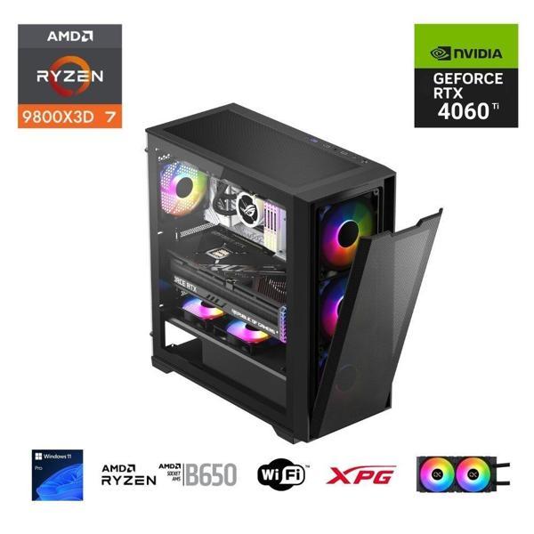 ETERNAL POWER  RYZEN 7 9800X3D 64GB DDR5 1TB M.2  RTX 4060 Tİ B650 WIFI 750W 240M - Image 1