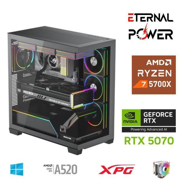 ETERNAL POWER RYZEN 7 5700X 32G DDR4 1TB M.2 RTX5070 A520 T750W - Image 1