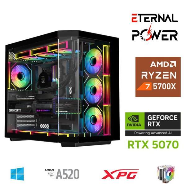 ETERNAL POWER RYZEN 7 5700X 32G DDR4 1TB M.2 RTX5070 A520 A750W - Image 1