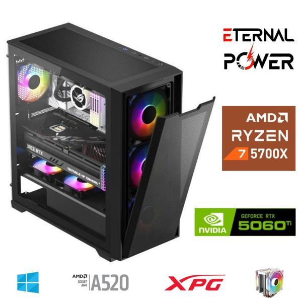 ETERNAL POWER RYZEN 7 5700X 32G DDR4 1TB M.2 RTX5060Ti A520 M650W - Image 1