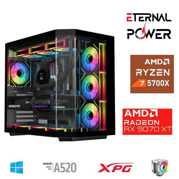 ETERNAL POWER RYZEN 7 5700X 32G DDR4 1TB M.2 RX9070XT A520 A750W - Image 1