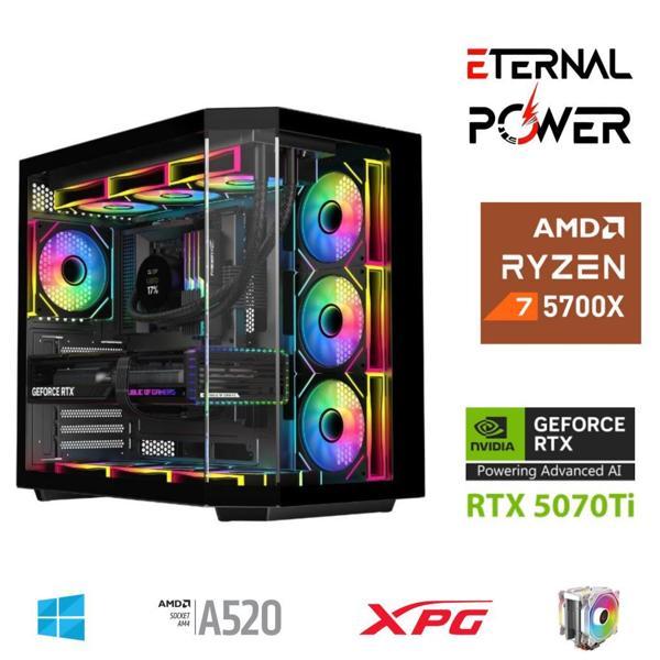 ETERNAL POWER RYZEN 7 5700X 32G DDR4 1TB M.2 RTX5070Ti A520 A750W - Image 1