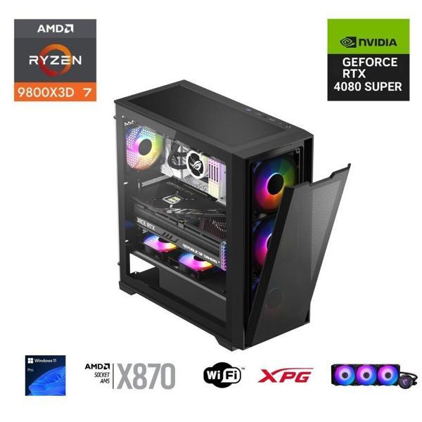 ETERNAL POWER  RYZEN 7 9800X3D 64GB DDR5 1TB M.2  RTX 4080 SUPER X870 WIFI 1000W 360M - Image 1