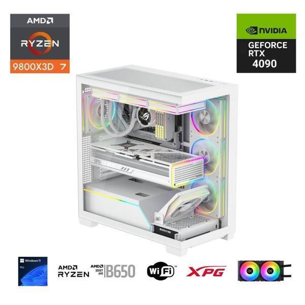 ETERNAL POWER  RYZEN 7 9800X3D 32GB DDR5 1TB M.2  RTX 4090 B650 WIFI 850W 240M - Image 1