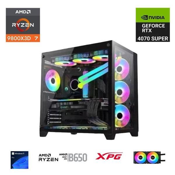 ETERNAL POWER  RYZEN 7 9800X3D 32GB DDR5 1TB M.2  RTX 4070 SUPER B650 750W 240M - Image 1