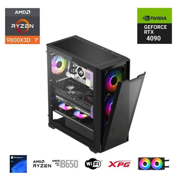 ETERNAL POWER  RYZEN 7 9800X3D 64GB DDR5 1TB M.2  RTX 4090 B650 WIFI 850W 240M - Image 1