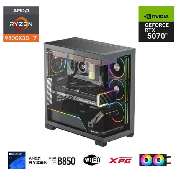 ETERNAL POWER  RYZEN 7 9800X3D 32GB DDR5 1TB M.2  RTX 5070Tİ B850 WIFI 750W 240M - Image 1
