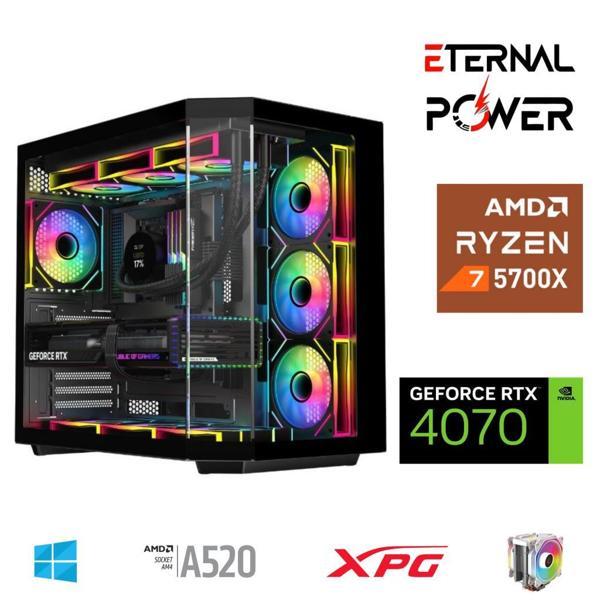 ETERNAL POWER RYZEN 7 5700X 32G DDR4 1TB M.2 RTX4070 A520 A750W - Image 1