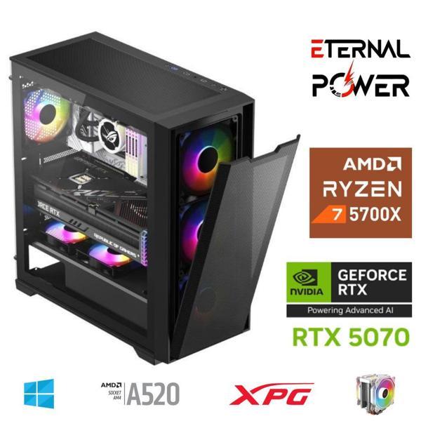 ETERNAL POWER RYZEN 7 5700X 32G DDR4 1TB M.2 RTX5070 A520 M750W - Image 1