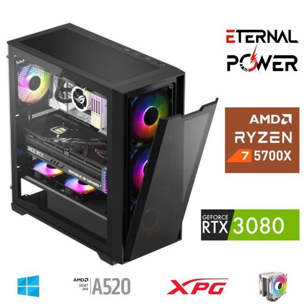 ETERNAL POWER RYZEN 7 5700X 32G DDR4 1TB M.2 RTX3080 A520 M650W - Image 1
