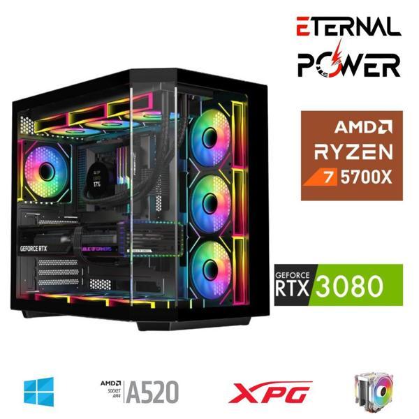 ETERNAL POWER RYZEN 7 5700X 32G DDR4 1TB M.2 RTX3080 A520 A650W - Image 1