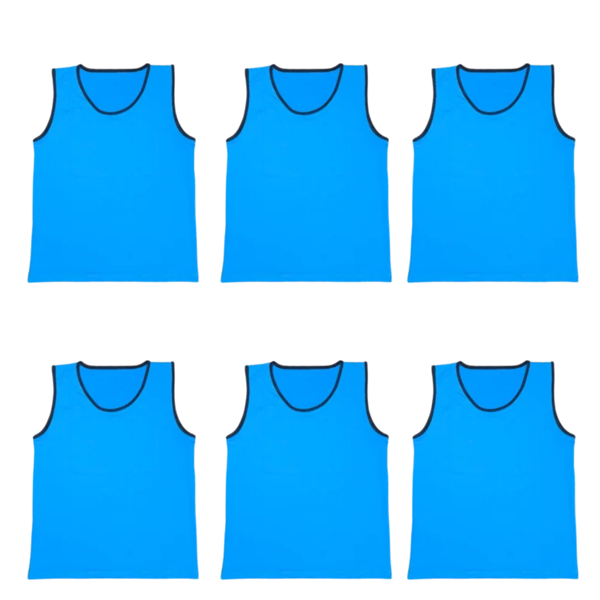 Antrenman Yeleği Yetişkin Beden 6'lı Set Bip Mavi - Image 1