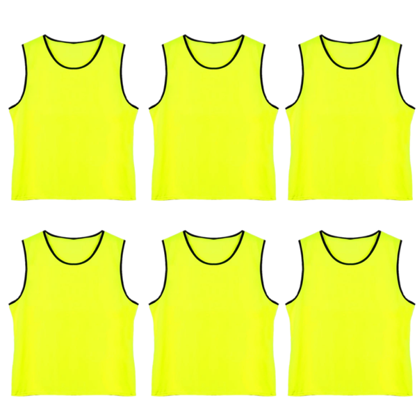 Antrenman Yeleği Çocuk Beden 6'lı Set Bip Sarı - Image 1