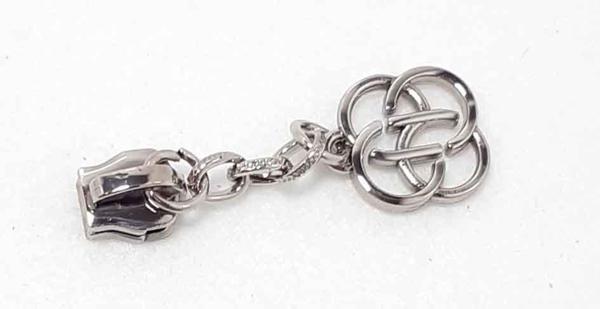 Çanta Aksesuar Gümüş Fermuar Başı Örgü Desen - Image 1