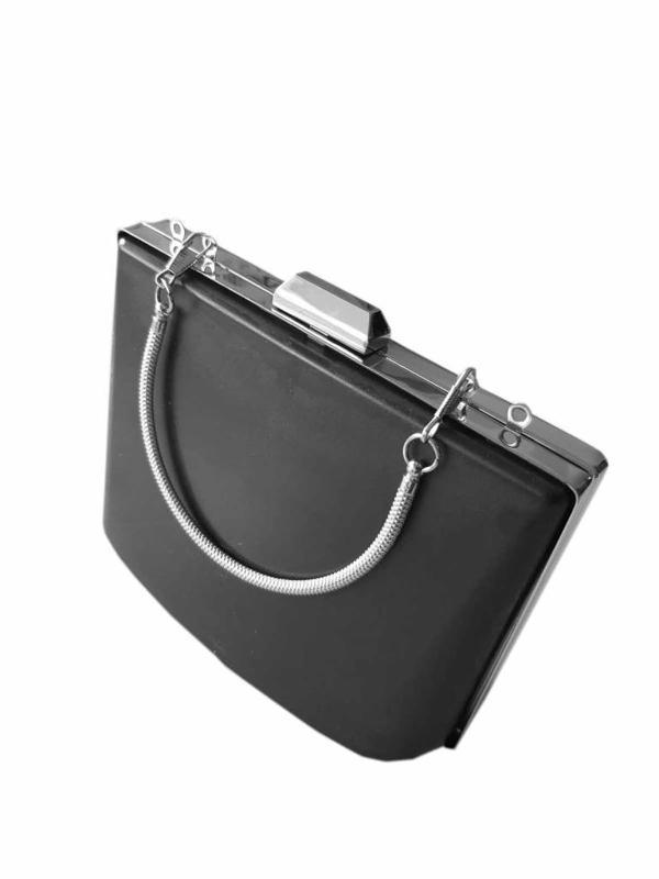 Çanta Aksesuar Abiye Çanta Kalıbı Tutma Saplı Gümüş Metalli - Image 1