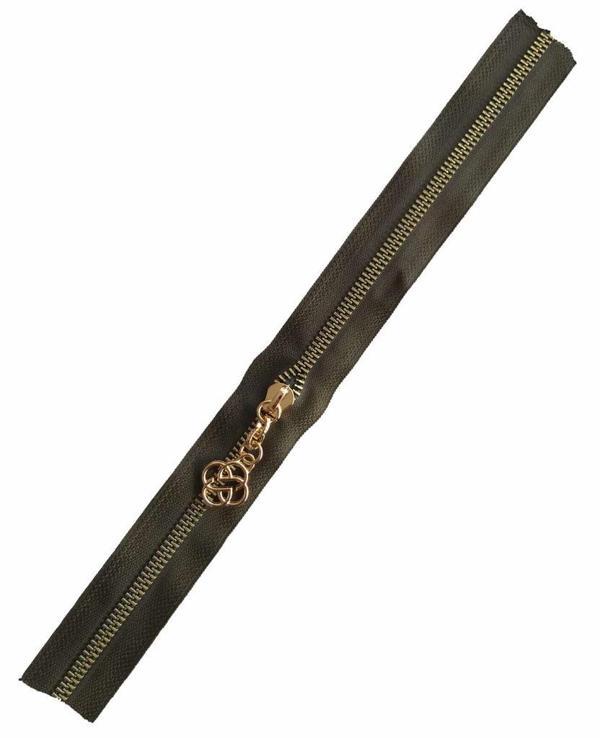 Çanta Aksesuar Başlıklı Fermuar 30 Cm Light Gold Metal Haki - Image 1