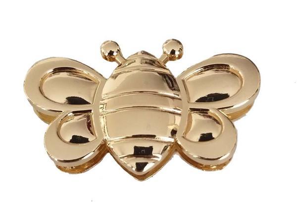 Çanta Aksesuar Kelebek Model Mıknatıslı Kilit Light Gold - Image 1