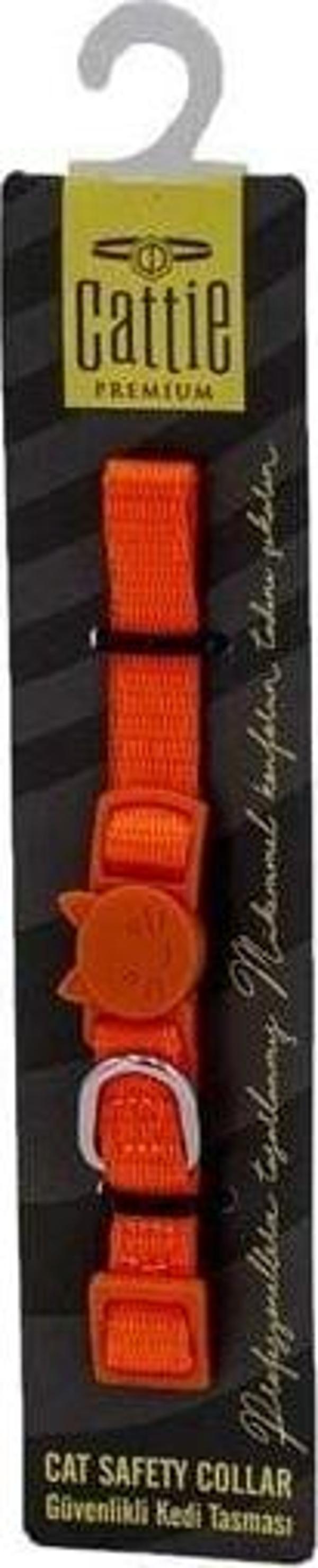 Cattie Güvenlik Tokalı Kedi Boyun Tasması Turuncu 1x15-25 Cm - Image 1