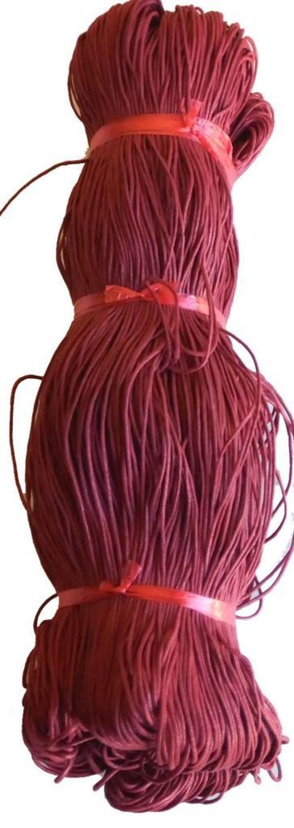 Çanta Aksesuar Bordo Renk Mumlu Koton İp - Image 1