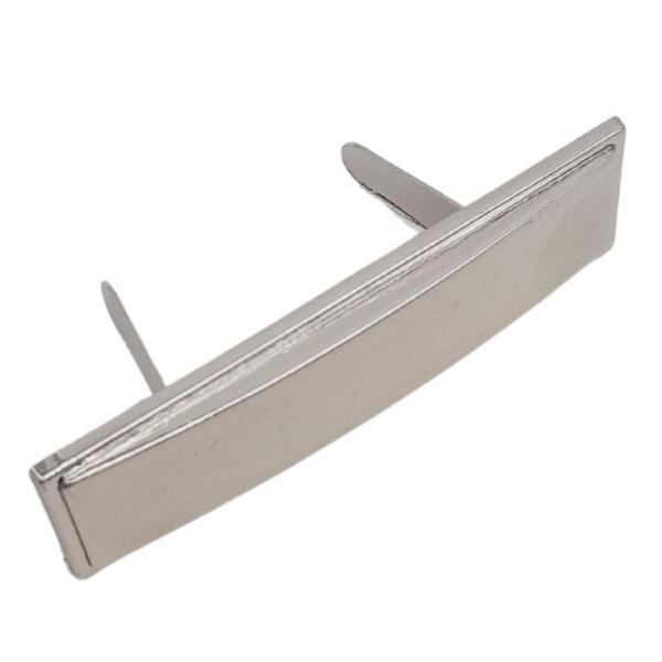 Çanta Aksesuar 4.8x1.4 cm Metal Etiket Plaka Süs Gümüş Renk 1 Adet - Image 1