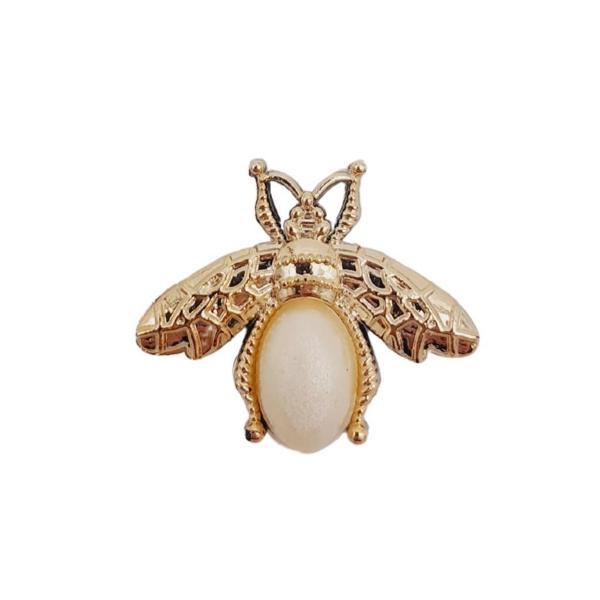 Çanta Aksesuar Plastik Arılı Süs Light Gold Renk - Image 1