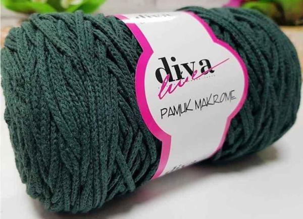 Çanta Aksesuar Diva Pamuk Makrome Zümrüt Yeşili (Kalın) - Image 1