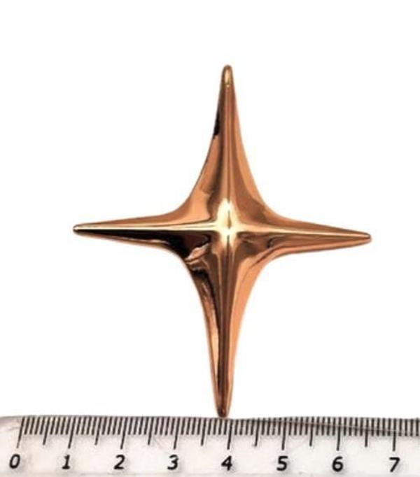 Çanta Aksesuar Kuzey Yıldızı Model  Plaka Süs Light Gold Renk - Image 1