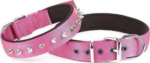 Çivili Köpek Boyun Tasması Medium Mor 3x42-50 Cm - Image 1