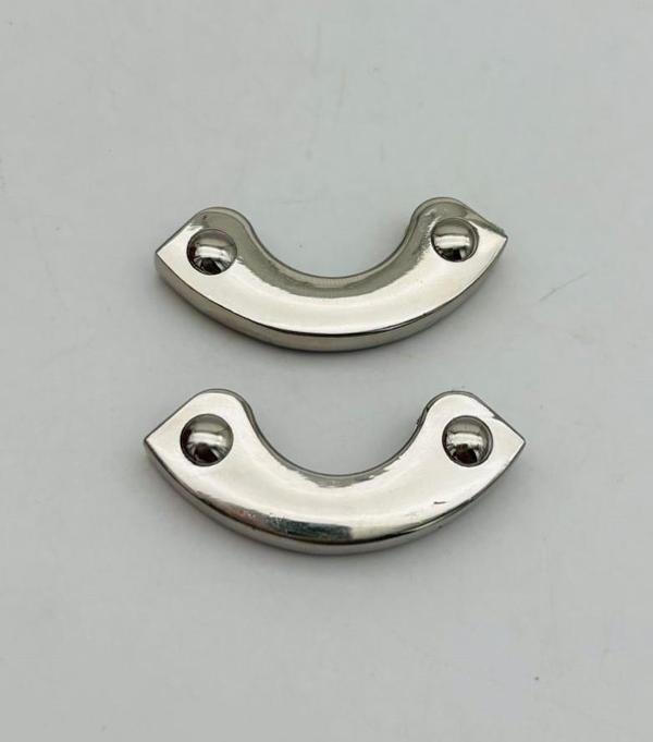 Çanta Aksesuar 2 Li Gümüş Renk Köşe Aparatı Oval Model - Image 1