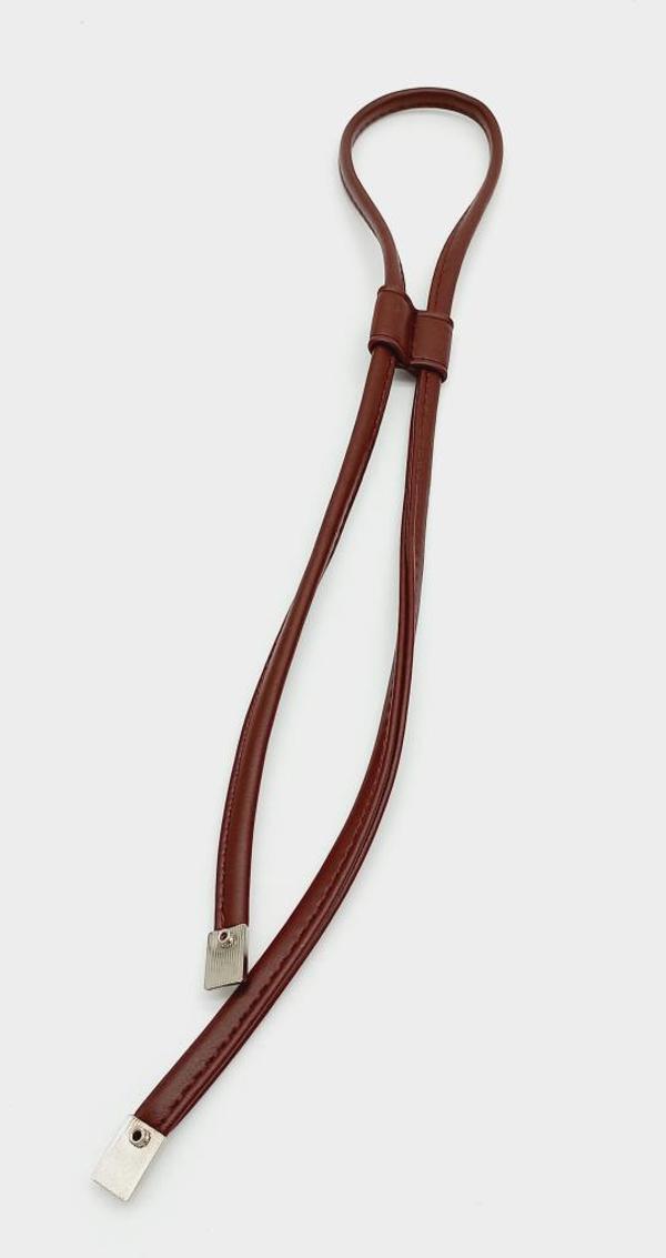 Çanta Aksesuar Bordo Suni Deri Dikişli Büzgü Gümüş Metalli - Image 1