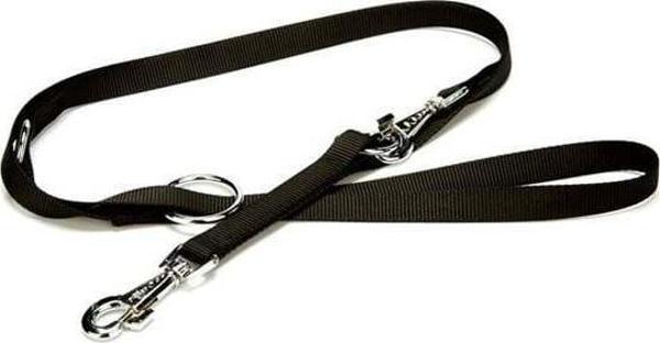 Doggie Classic Dokuma Köpek Gezdirme Tasması Medium Siyah 2x120-190 Cm - Image 1