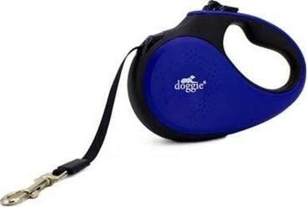 Doggie Soft Otomatik Köpek Uzatma Tasması Medium Royal Mavi 25 Kg 5 Mt - Image 1