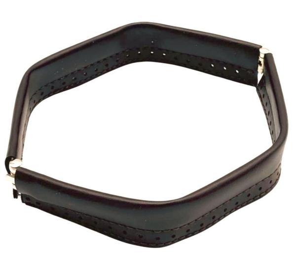 Çanta Aksesuar Koyu Kahve Renk Derili Metal Çanta Ağzı 24 Cm - Image 1