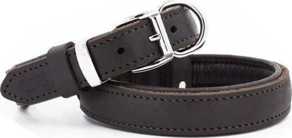 Doggie Yağlı Deri Köpek Boyun Tasması Medium Kahverengi 2.5x37-45 Cm - Image 1