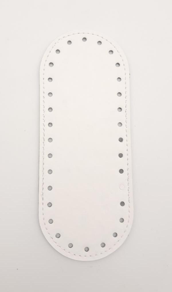 Çanta Aksesuar Suni Deri Beyaz 20x8 cm Oval Çanta Tabanı - Image 1