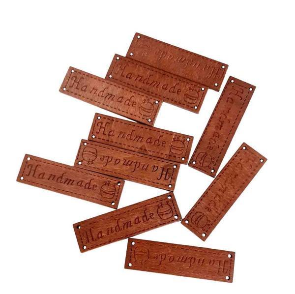 Çanta Aksesuar 10'Lu Ahşap Büyük Etiket 1.8X6.2 Cm - Image 1