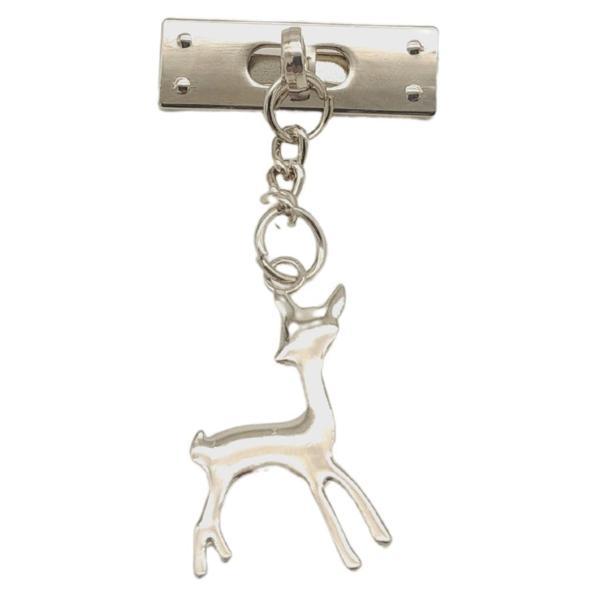 Çanta Aksesuar Gümüş Renk Geyik Model Çanta Süsü - Image 1