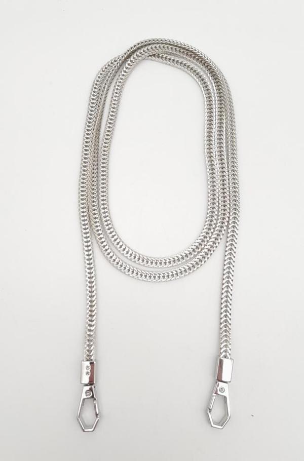 Çanta Aksesuar 125 cm Gümüş Renk Kancalı Çanta Zinciri - Image 1