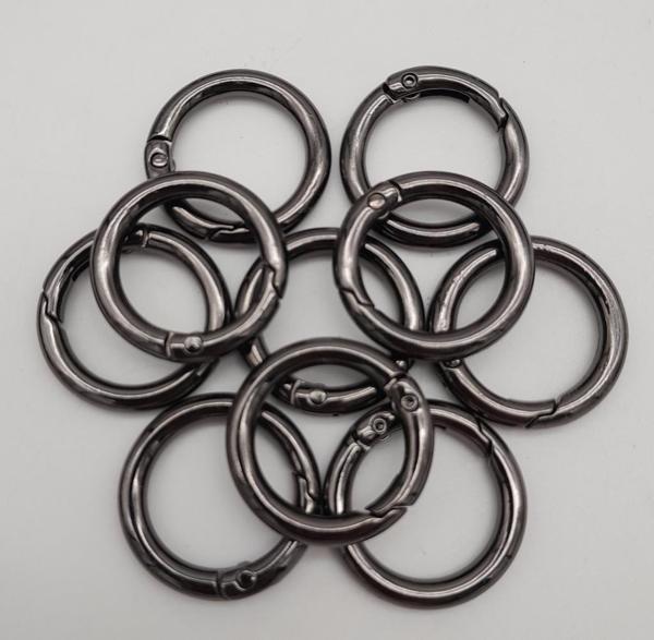 Çanta Aksesuar 10Lu 2 Cm Füme Renk Yaylı Halka Örgü Çanta İçin - Image 1